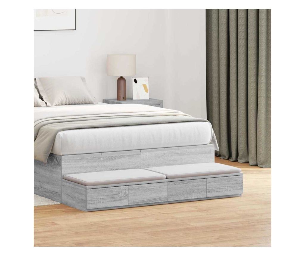 Ladica za krevet Sonoma Grey 120 x 36,5 x 16,5 cm - 2