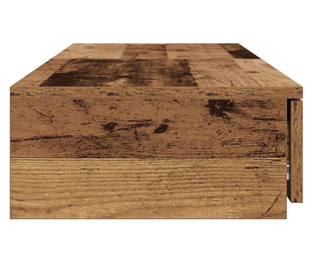 Noćni ormarić s ladicom, staro drvo, 120 x 36,5 x 16,5 cm - 7