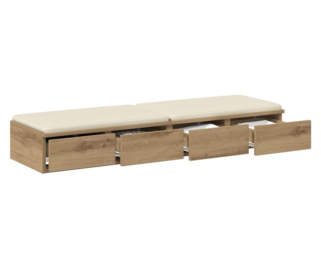 Noćni ormarić s ladicama, Artisan Oak, 120 x 36.5 x 16.5 cm - 3