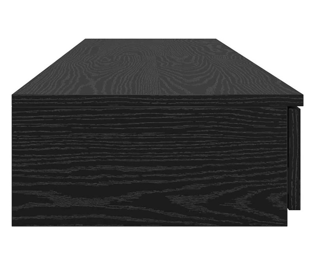 Ladica za krevet Crni hrast 140 x 36,5 x 16,5 cm - 7
