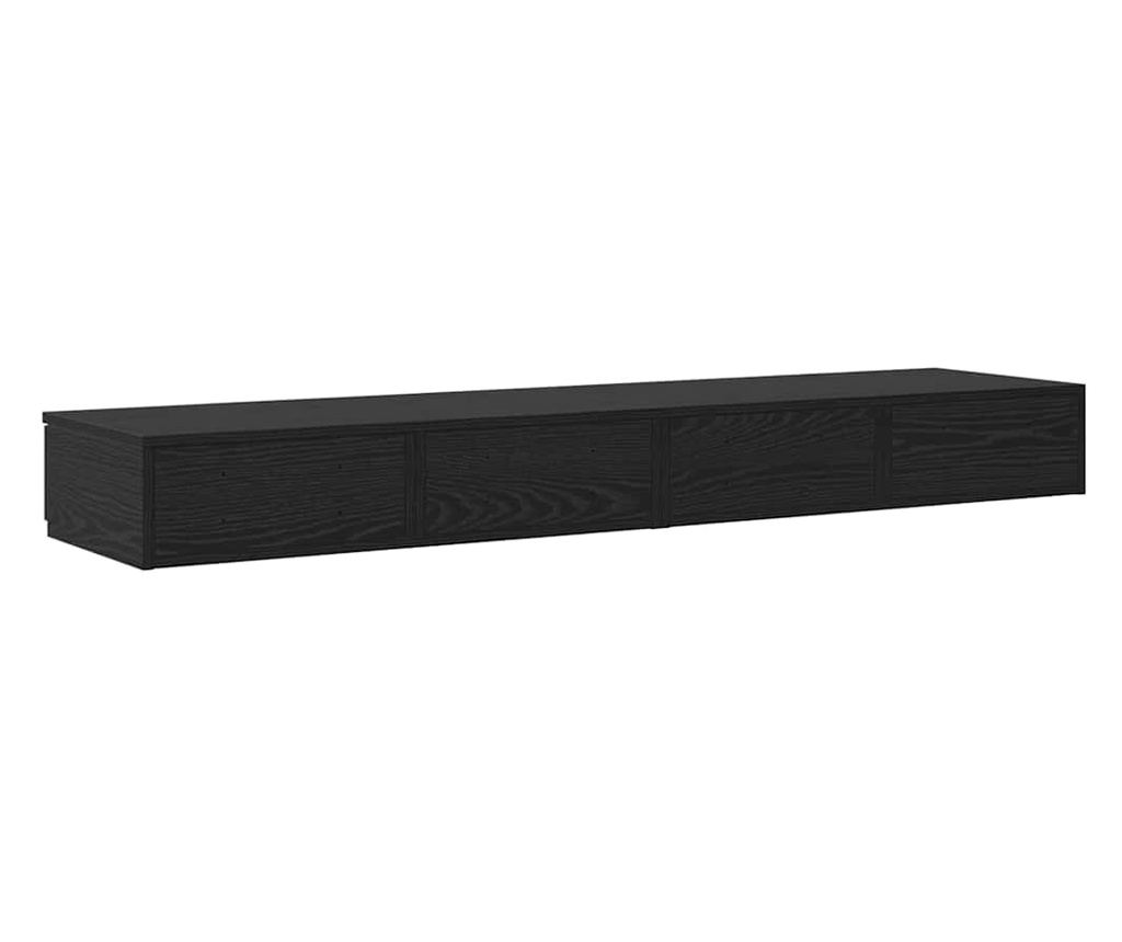 Ladica za krevet Crni hrast 140 x 36,5 x 16,5 cm - 8