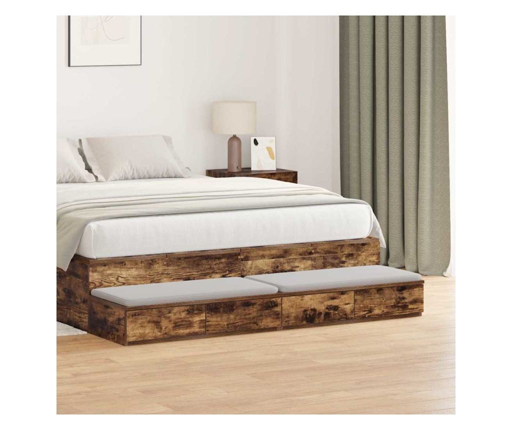 Ladica za krevet Smoked Oak 135 X 36.5 X 16.5 cm - 2
