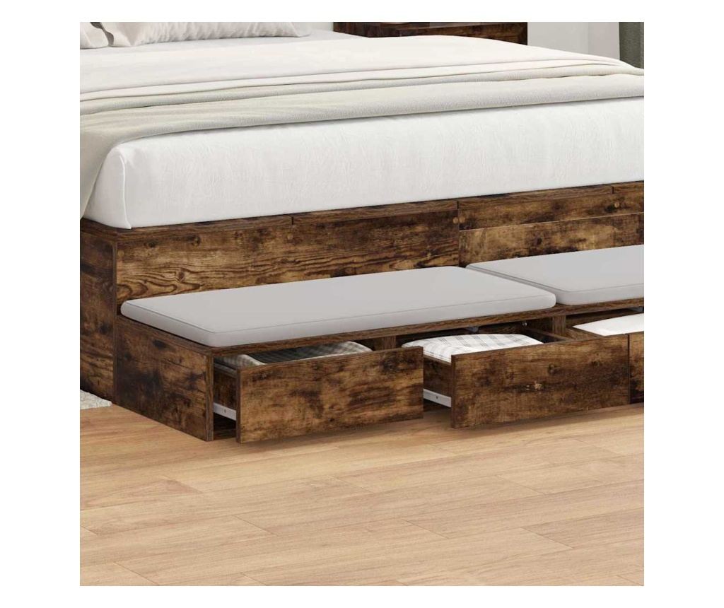 Ladica za krevet Smoked Oak 135 X 36.5 X 16.5 cm - 4