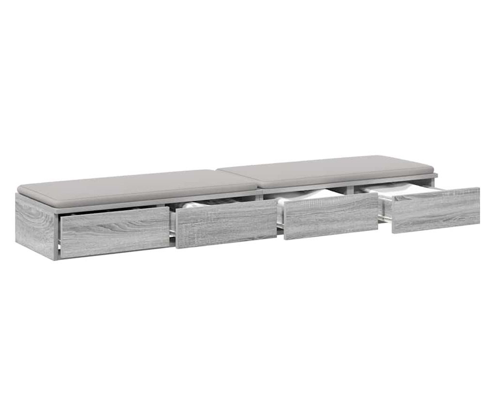 Ladica za krevet Sonoma siva 140 x 36,5 x 16,5 cm - 3