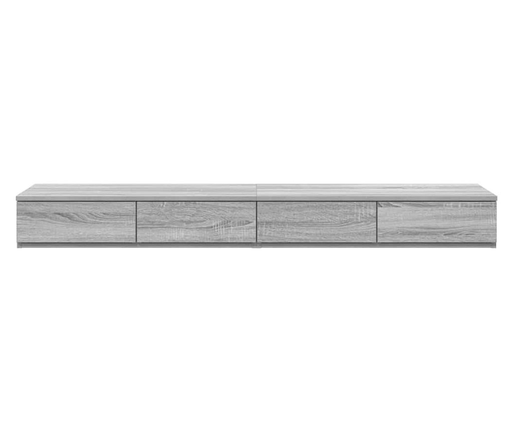 Ladica za krevet Sonoma siva 140 x 36,5 x 16,5 cm - 6