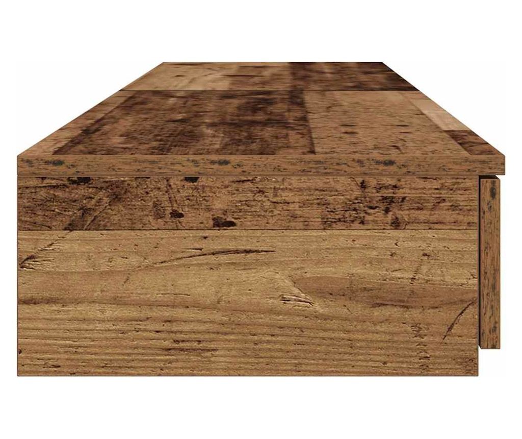 Noćni ormarić s ladicom, staro drvo, 140 x 36.5 x 16.5 cm - 7