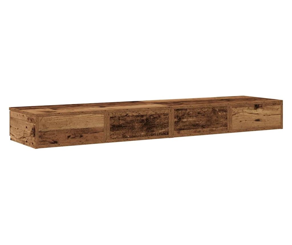 Noćni ormarić s ladicom, staro drvo, 140 x 36.5 x 16.5 cm - 8