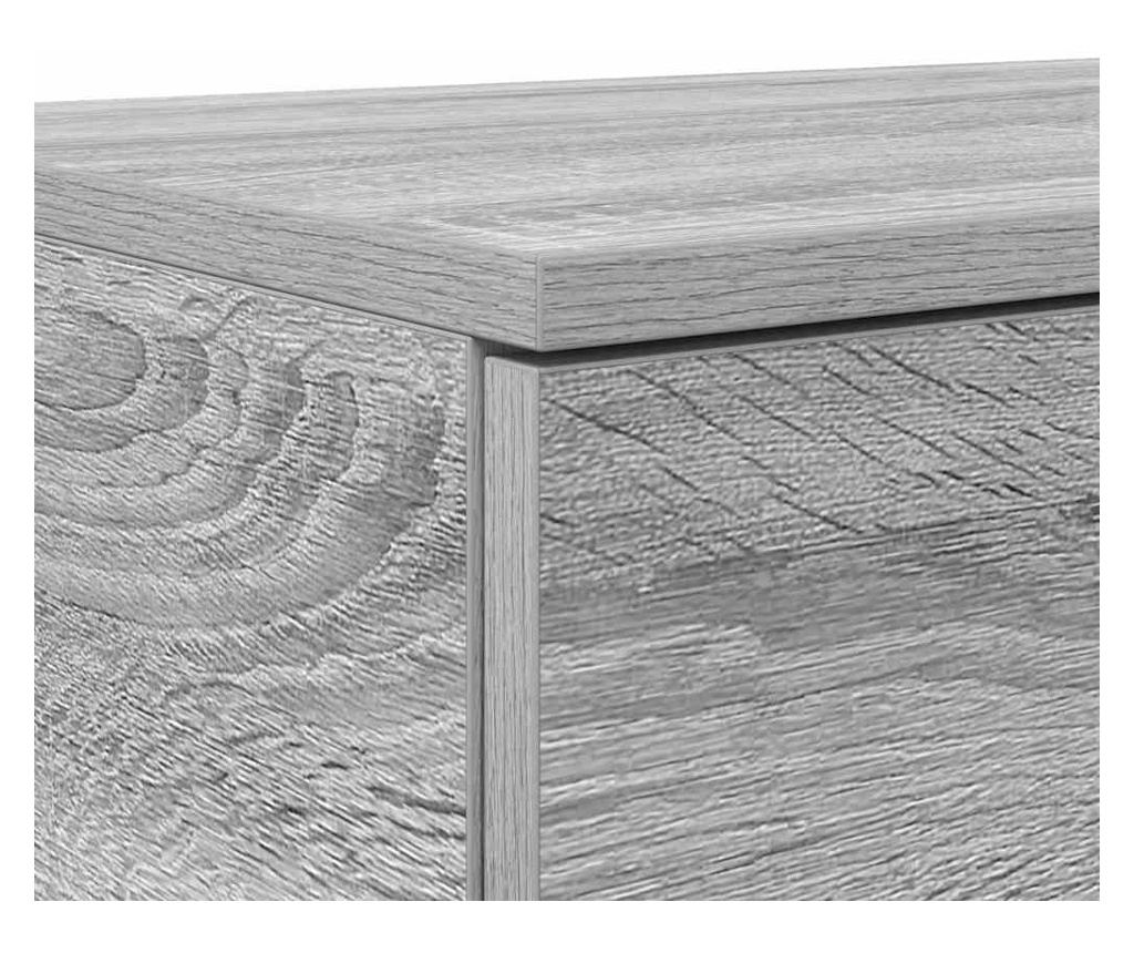 Sonoma sivi noćni ormarić s ladicom, 75 x 36.5 x 16.5 cm, kompozitno drvo - 10