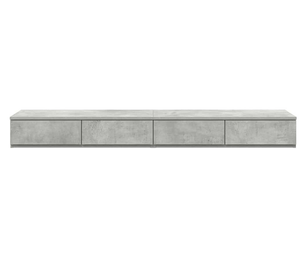Ladica za krevet betonsko siva 160 x 36,5 x 16,5 cm kompozitno drvo - 9