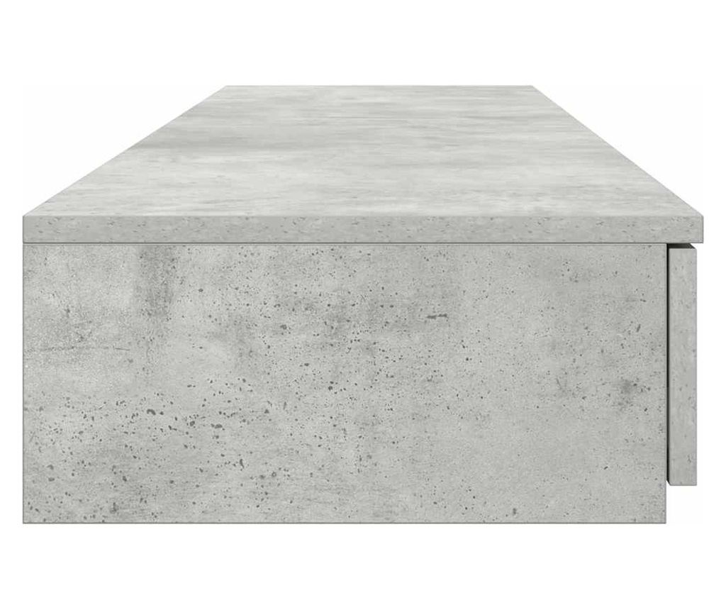 Ladica za krevet betonsko siva 160 x 36,5 x 16,5 cm kompozitno drvo - 11