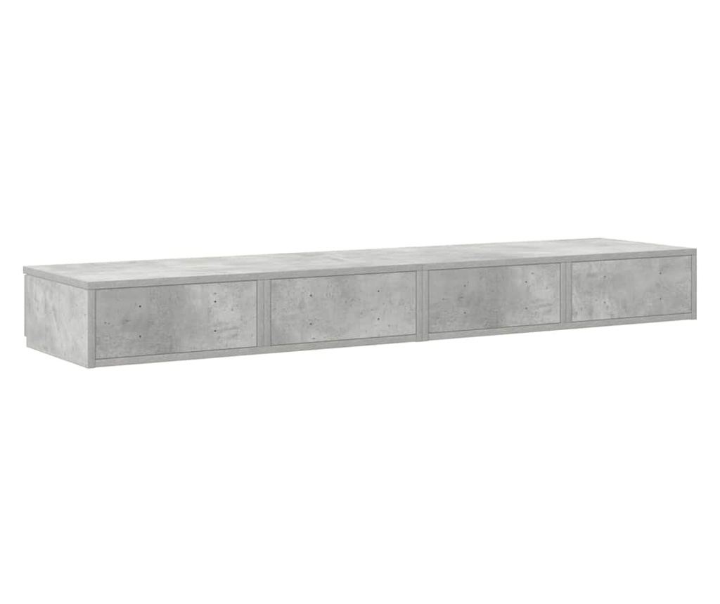 Ladica za krevet betonsko siva 160 x 36,5 x 16,5 cm kompozitno drvo - 13