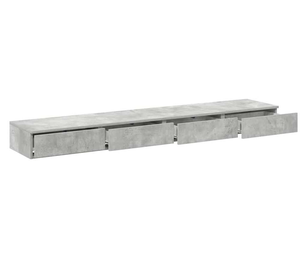 Ladica za krevet betonsko siva 180 x 36,5 x 16,5 cm kompozitno drvo - 5