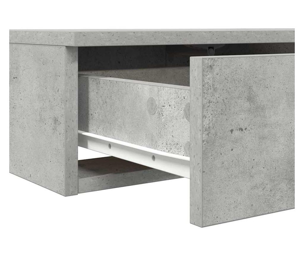 Ladica za krevet betonsko siva 180 x 36,5 x 16,5 cm kompozitno drvo - 9