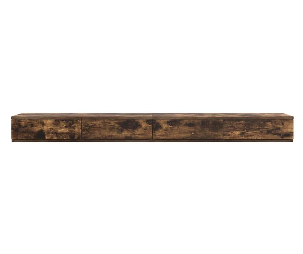Ladica za krevet od dimljenog hrasta, 180 x 36,5 x 16,5 cm - 6