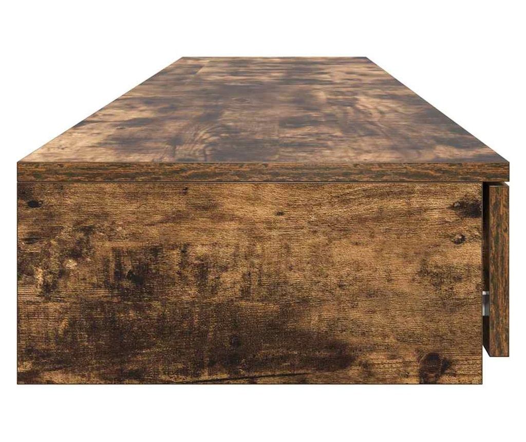 Ladica za krevet od dimljenog hrasta, 180 x 36,5 x 16,5 cm - 7