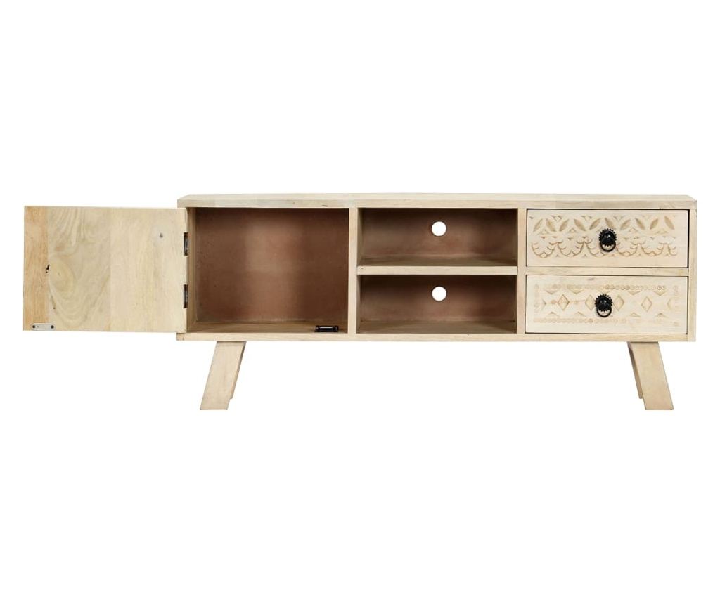 TV stalak, 110 x 30 x 44 cm, masivno drvo manga - 4
