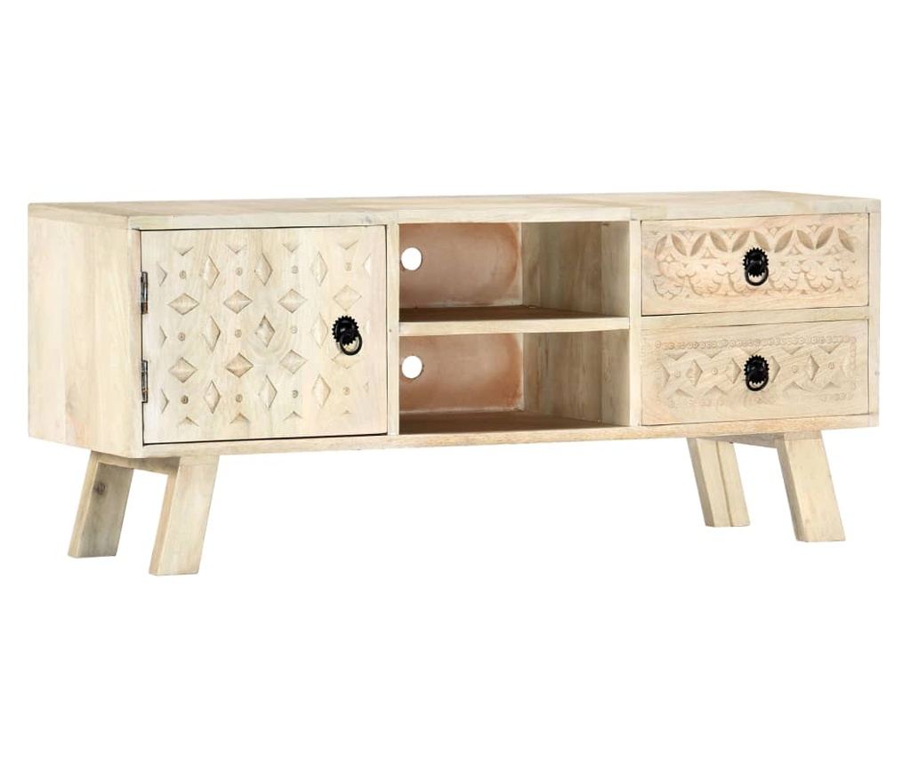 TV stalak, 110 x 30 x 44 cm, masivno drvo manga - 10