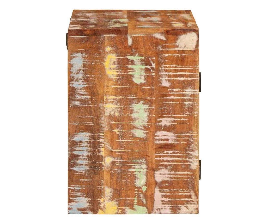 Noćni ormarić 2 kom smeđi 35x33x48 cm masivno reciklirano drvo - 7