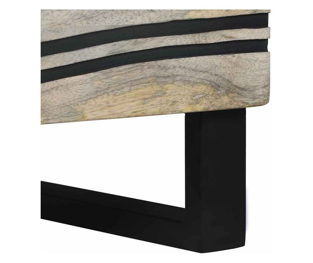 Crno-bijeli noćni ormarić s ladicom 40 x 33 x 46 cm - 15