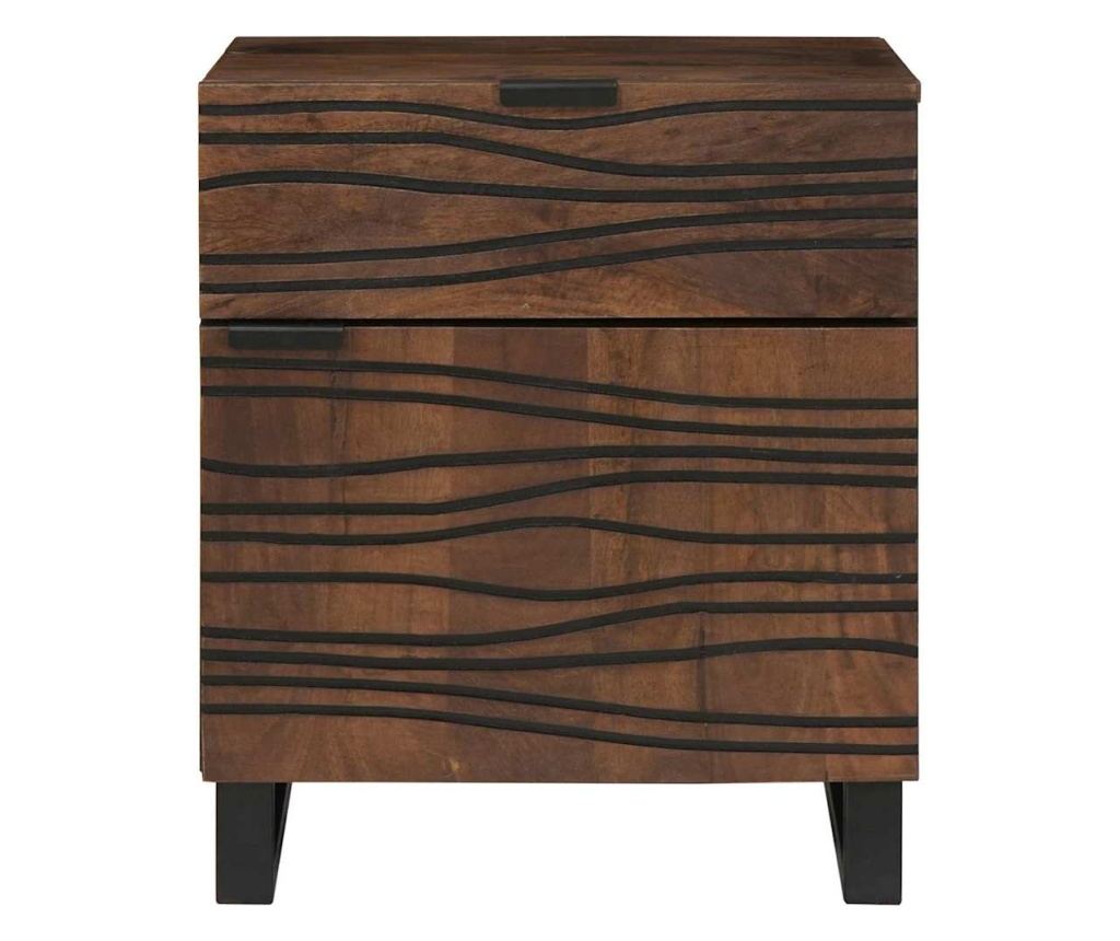 Noćni ormarić Chestnut 50 X 33 X 60 Cm od punog drveta manga - 3