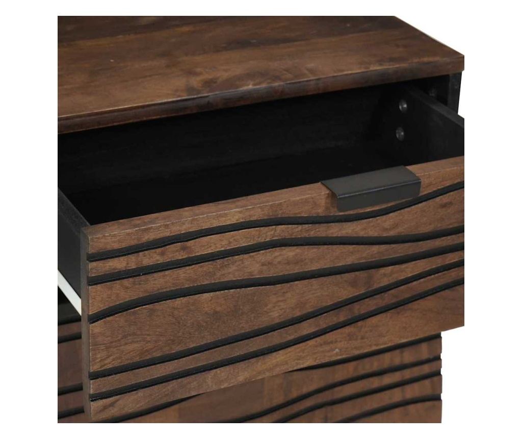 Noćni ormarić Chestnut 50 X 33 X 60 Cm od punog drveta manga - 8