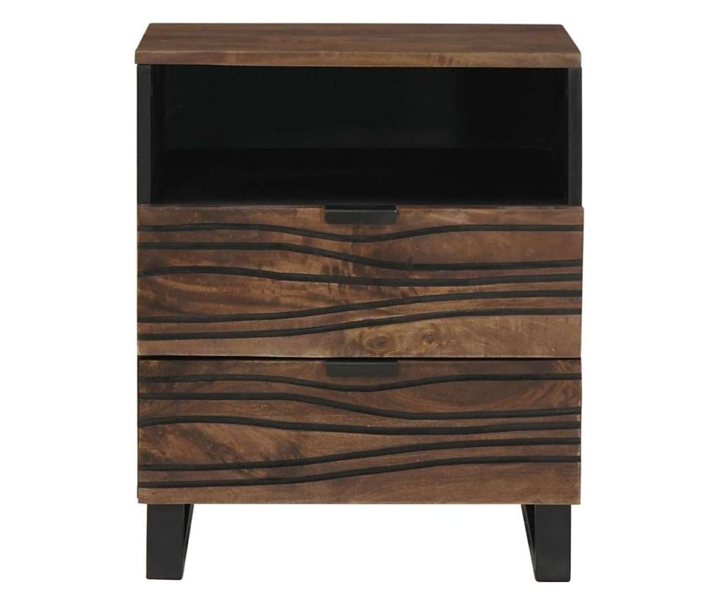 Noćni ormarić Chestnut 50 X 33 X 60 Cm od punog drveta manga - 3