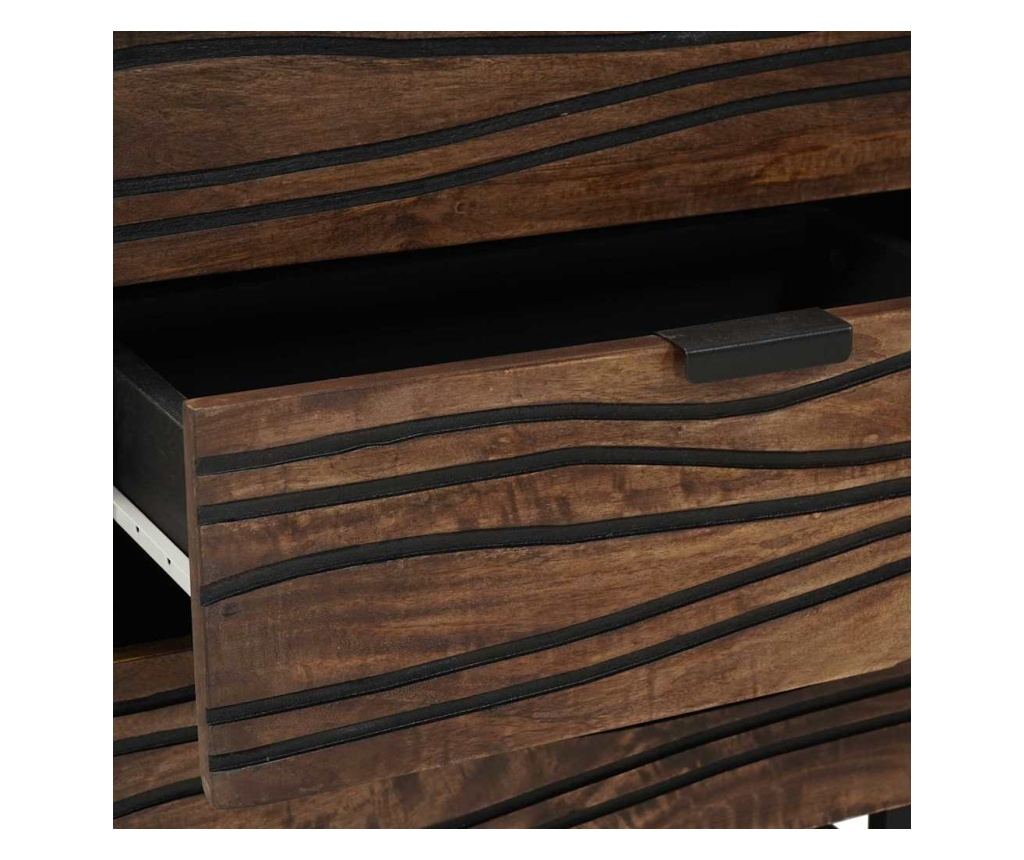 Noćni ormarić Chestnut 50 X 33 X 60 Cm od punog drveta manga - 7
