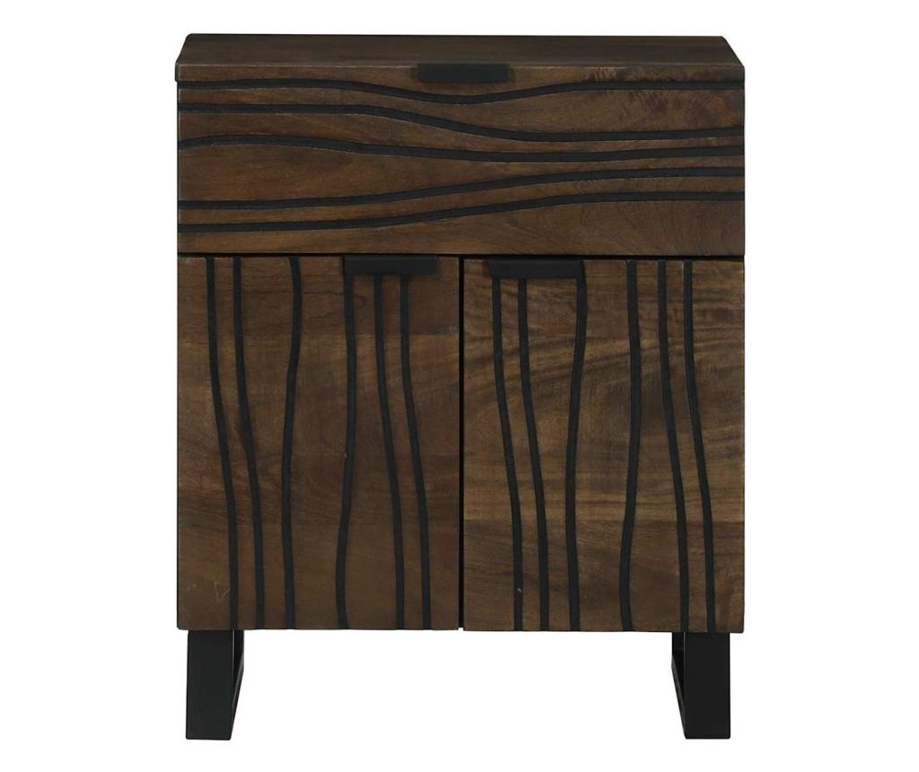 Noćni ormarić Chestnut 50 x 33 x 60 cm od punog drveta manga - 3