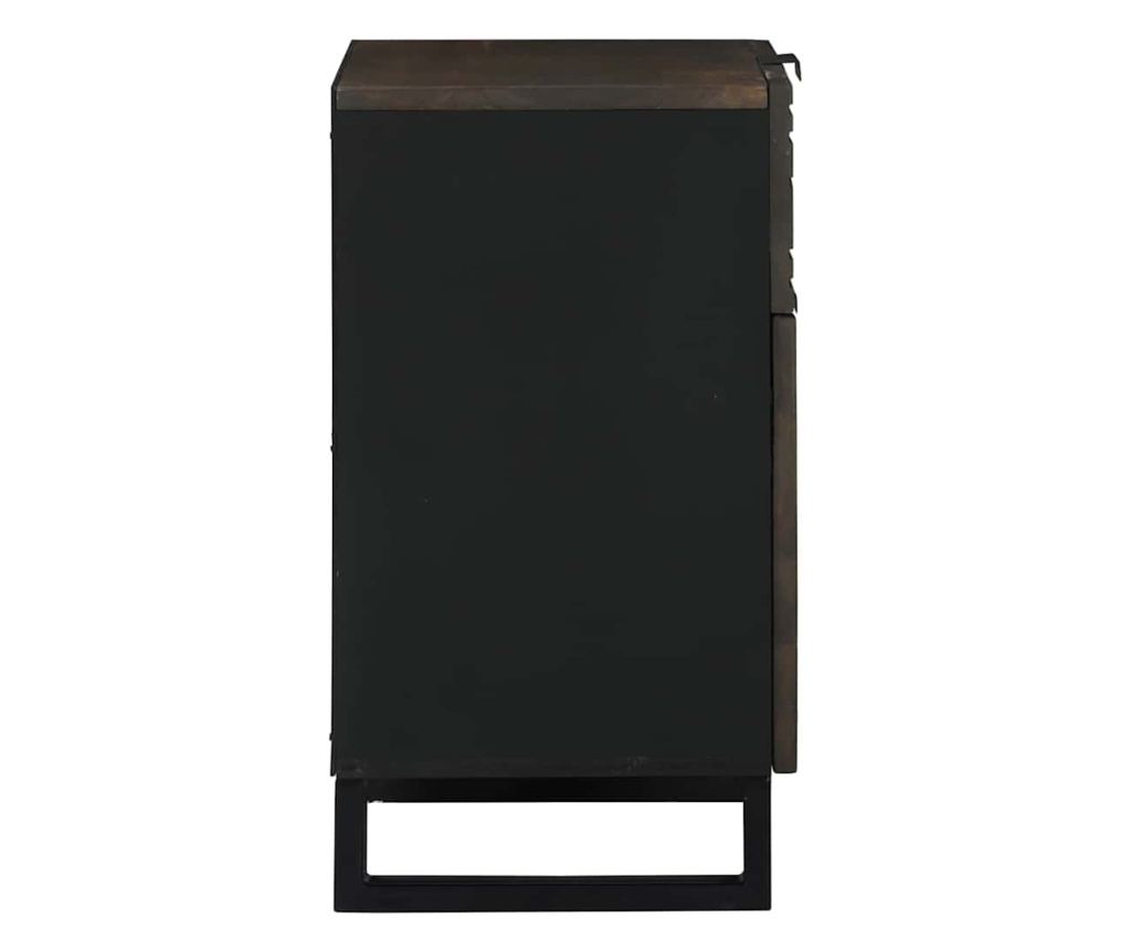 Noćni ormarić Chestnut 50 x 33 x 60 cm od punog drveta manga - 4