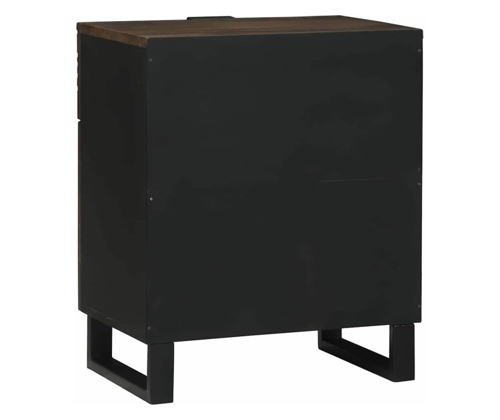 Noćni ormarić Chestnut 50 x 33 x 60 cm od punog drveta manga - 5
