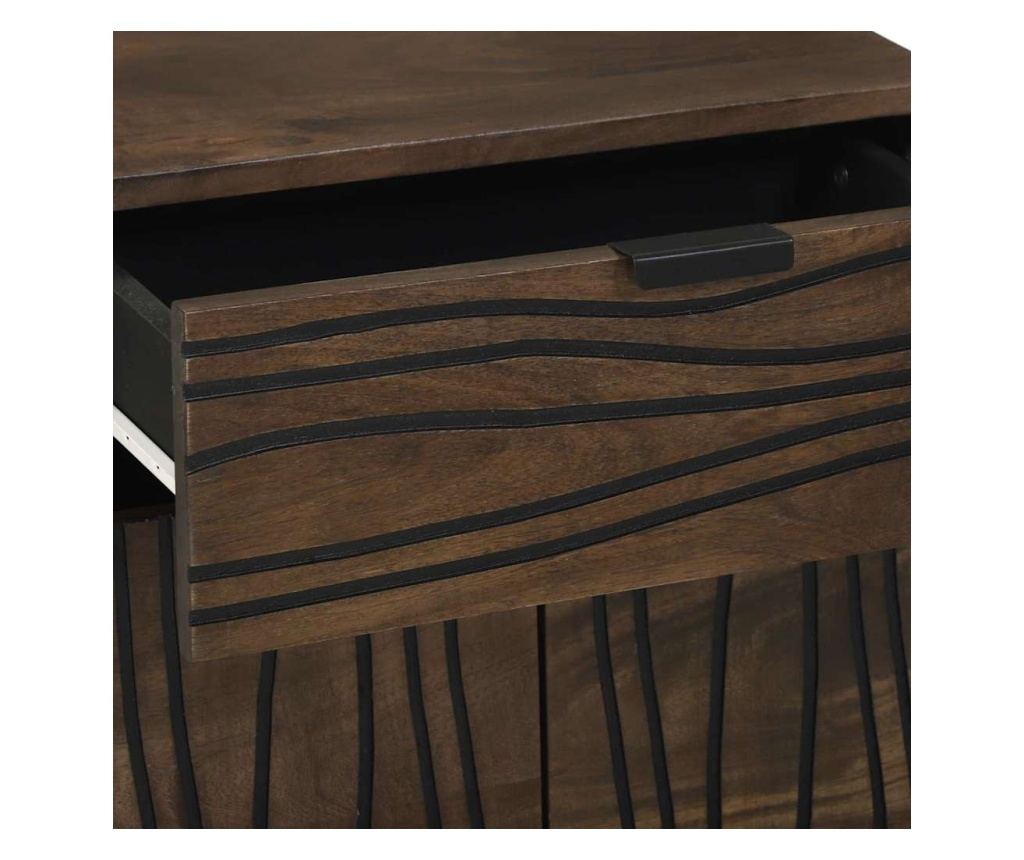 Noćni ormarić Chestnut 50 x 33 x 60 cm od punog drveta manga - 6