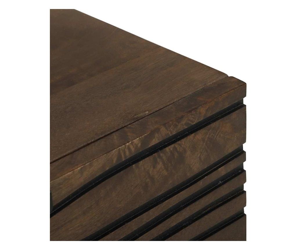 Noćni ormarić Chestnut 50 x 33 x 60 cm od punog drveta manga - 7