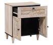 Bež noćni ormarić s ladicom 50 x 33 x 60 cm od masivnog drva manga thumbnail 1