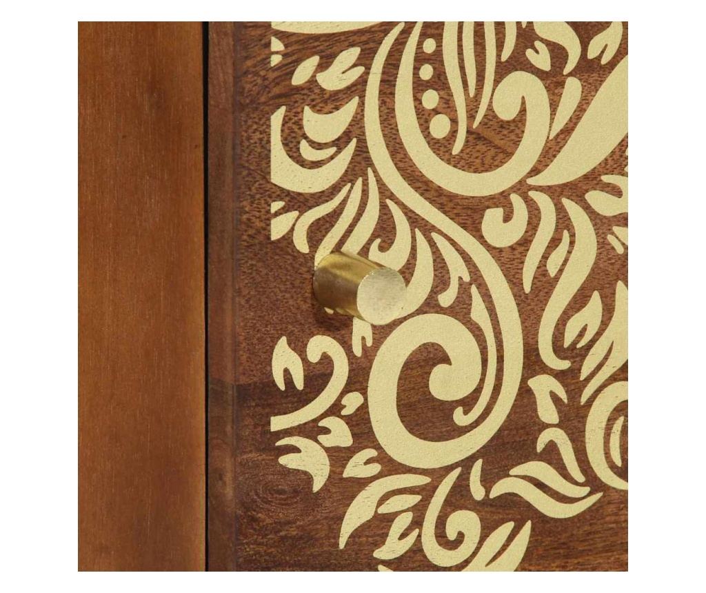 Noćni ormarić Honey Brown 40 x 33 x 46 cm od punog drva manga - 7