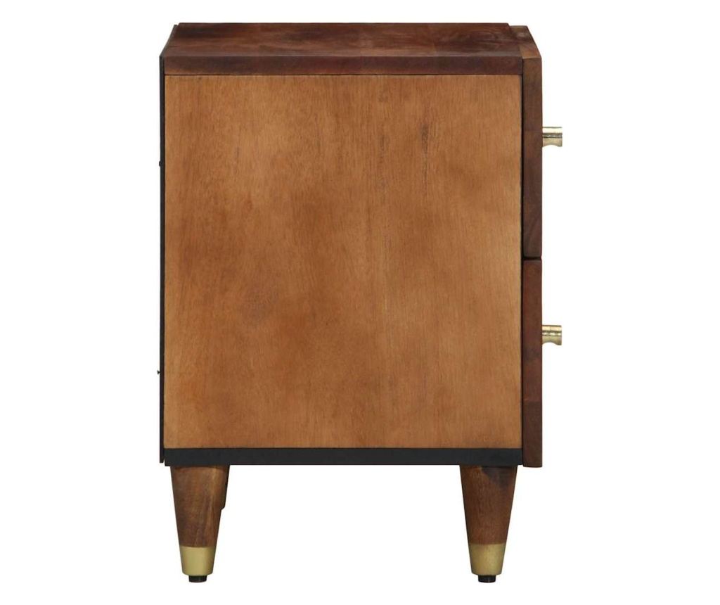 Noćni ormarić Honey Brown - 40 x 33 x 46 cm, masivno drvo manga - 4