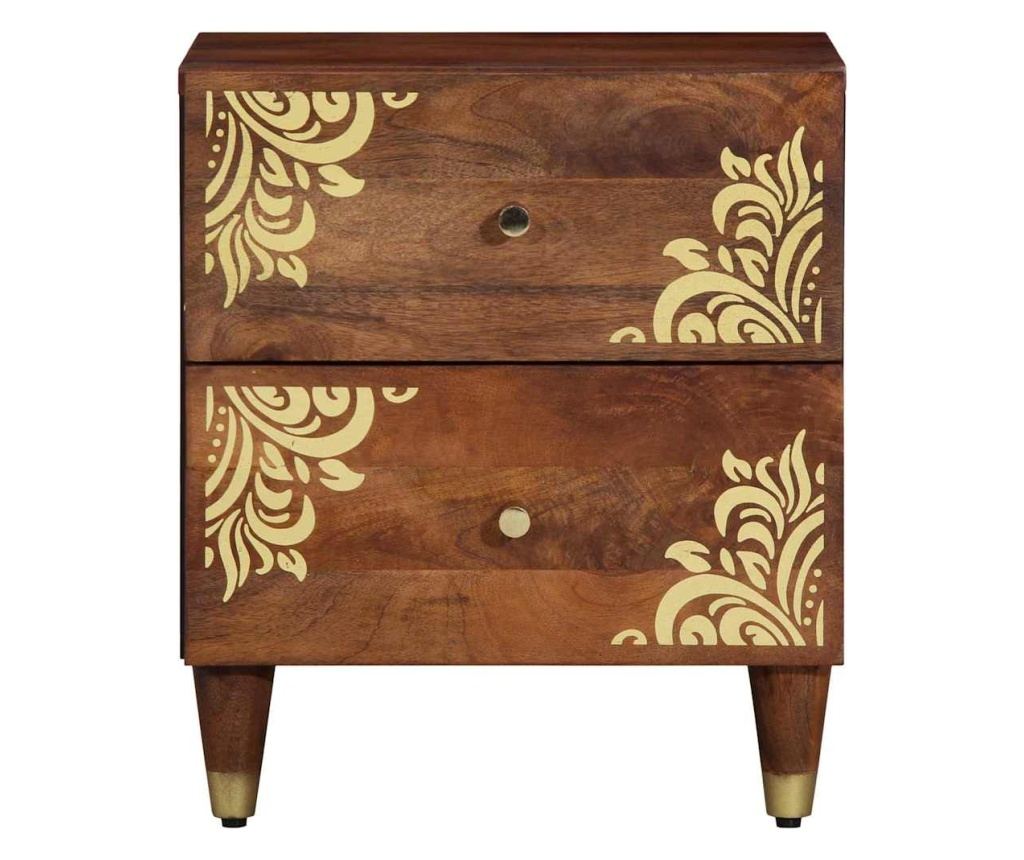 Noćni ormarić s ladicom 2 kom medeno smeđi 40 x 33 x 46 cm - 4