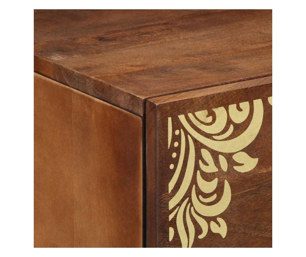 Noćni ormarić Honey Brown 50 x 33 x 62 cm od punog drva manga - 6