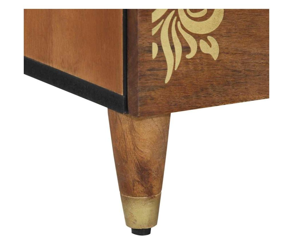 Noćni ormarić Honey Brown 50 x 33 x 62 cm od punog drva manga - 8