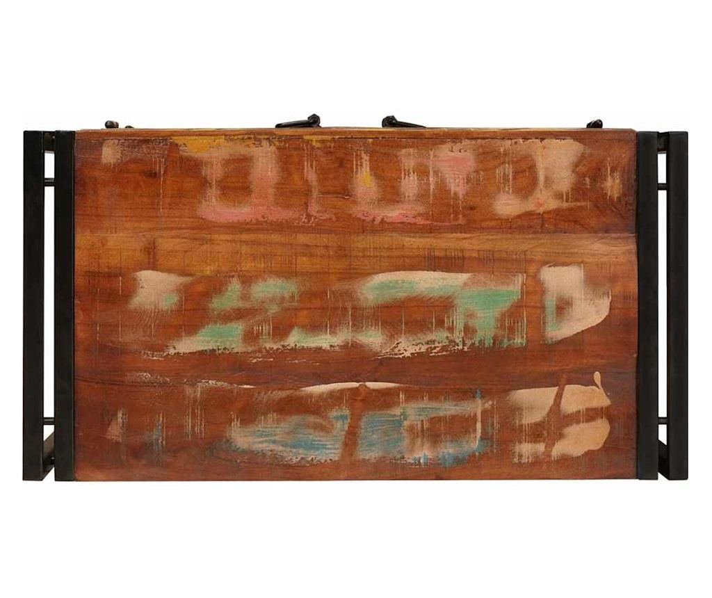 Višebojni noćni ormarić 38 x 33 x 58 cm od masivnog recikliranog drva - 8