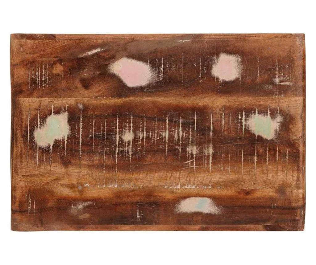 Noćni ormarić 45 X 30 X 24 Cm od masivnog recikliranog drva - 8