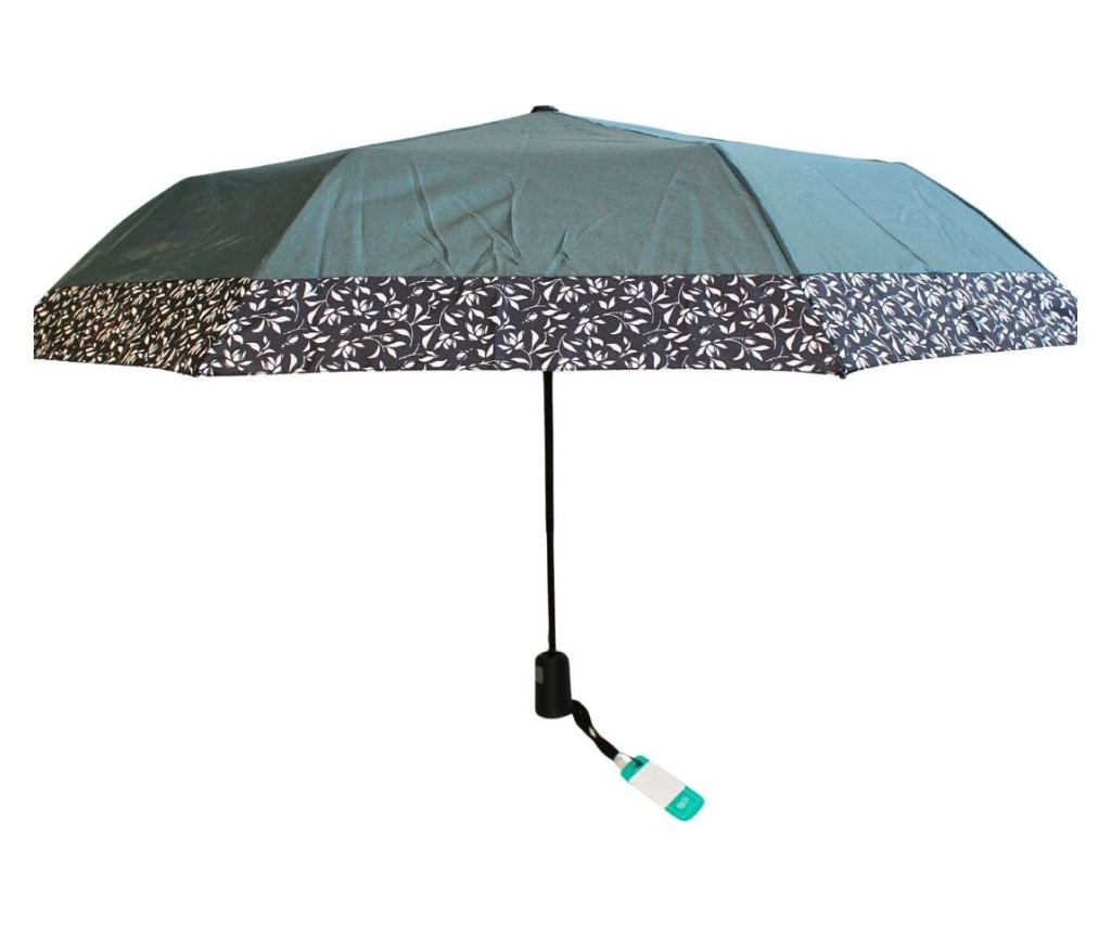 Umbrelă mini Perletti verde model floricele - 3