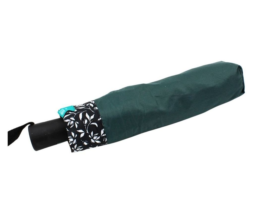 Umbrelă mini Perletti verde model floricele - 4