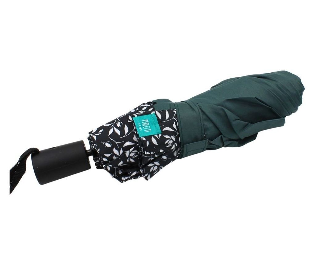 Umbrelă mini Perletti verde model floricele - 5