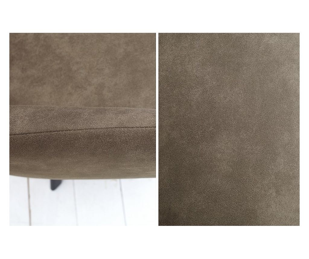 Stolička Vstyle Irresistible 287339, Taupe, Čierna, Kov, Mikrovlákno, Polyester - 2