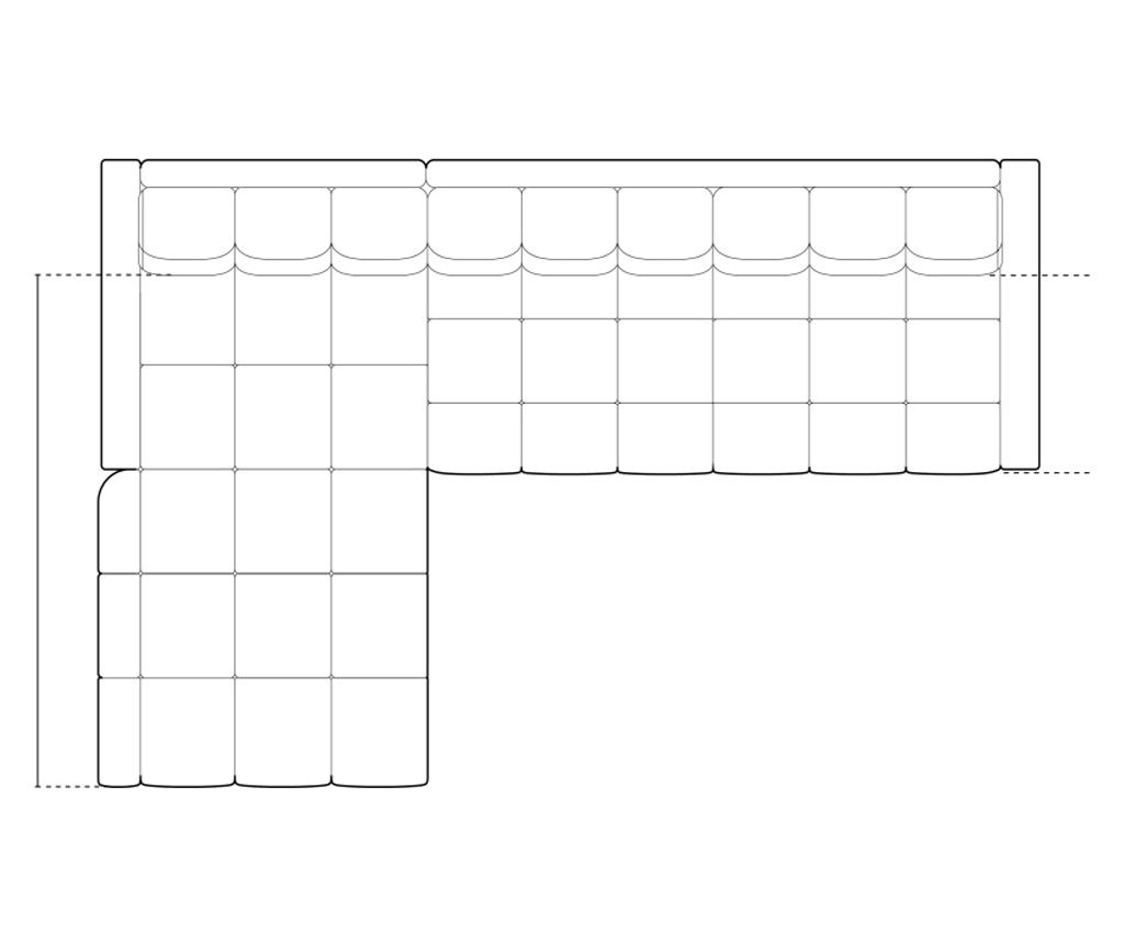 Sarokkanapé Cosmopolitan Design 620658, Bali, Fekete, 75x185x293 cm - 9