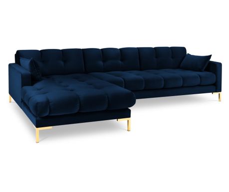 Kutna garnitura Micadoni Home 535598, Mamaia, kraljevsko plava, 75x185x293 cm
