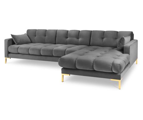 Kutna garnitura Micadoni Home 535598, Mamaia, svijetlo siva, 75x185x293 cm