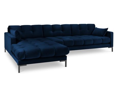 Kutna garnitura Micadoni Home 535598, Mamaia, kraljevsko plava, 75x185x293 cm