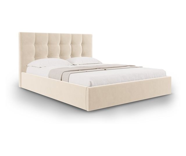 Łóżko Micadoni Home Phaedra, beżowe