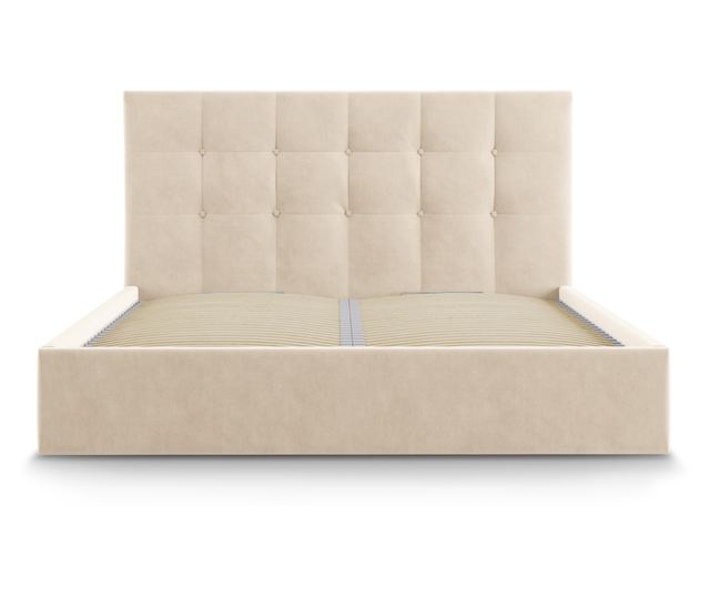 Łóżko Micadoni Home Phaedra, beżowe